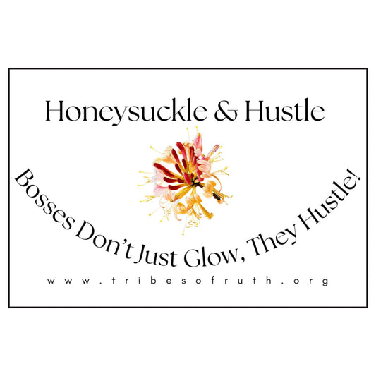 Honeysuckle & Hustle ~ Bosses Don’t Just Glow, They Hustle ~ Scented Soy Candles with Black Lid, (4 and 9oz)