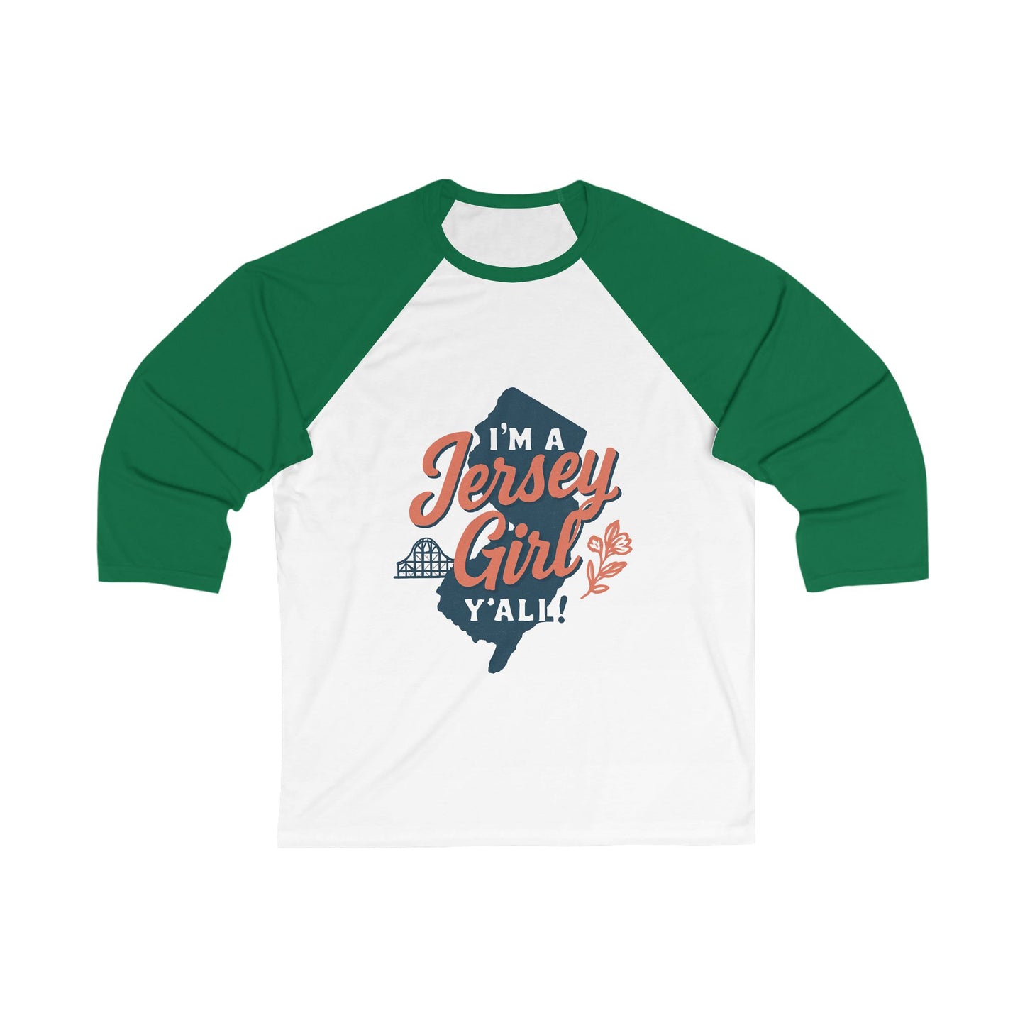 I’m A Jersey Girl Y’all ~ Baseball T-Shirt for Women, Gifts for Jersey Girls, NJ Pride Apparel