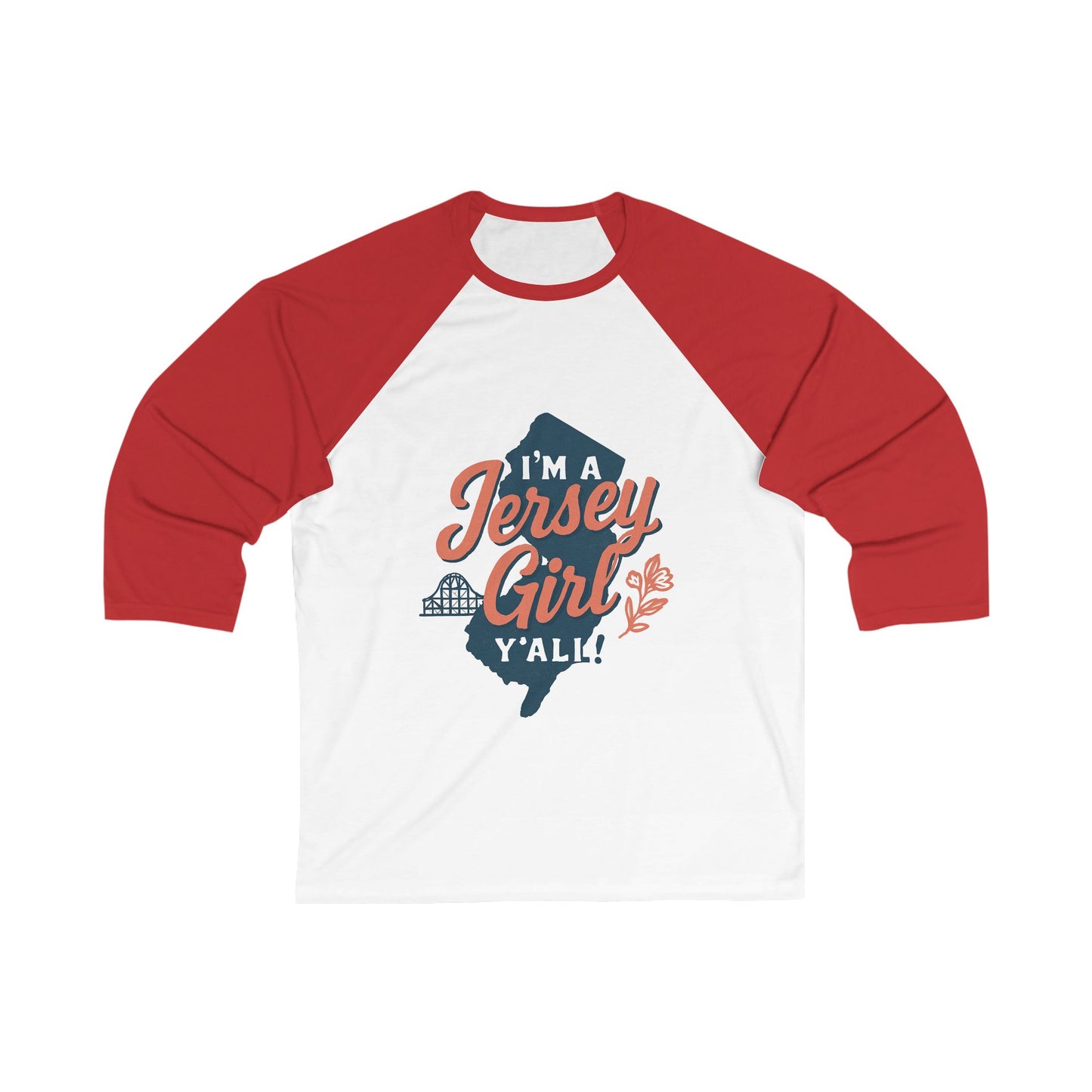 I’m A Jersey Girl Y’all ~ Baseball T-Shirt for Women, Gifts for Jersey Girls, NJ Pride Apparel