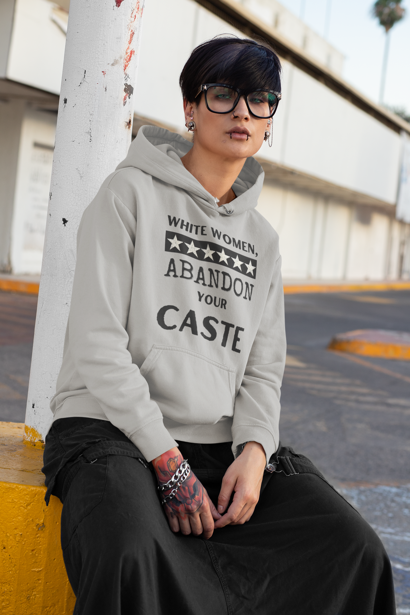 ‘White Women, Abandon Your Caste’ ~  Intersectional Feminist Statement Shirt…Time to Step Up!